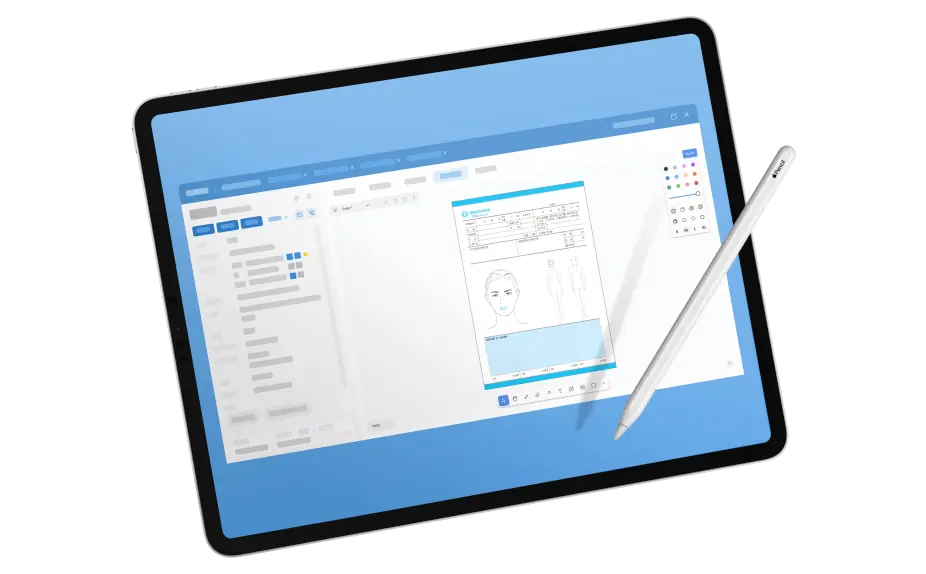 화면 위에  자유롭게 필기해 보세요